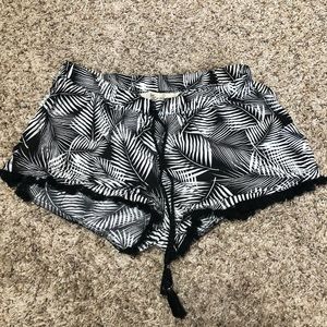 Tropical Patterned Pajama Shorts